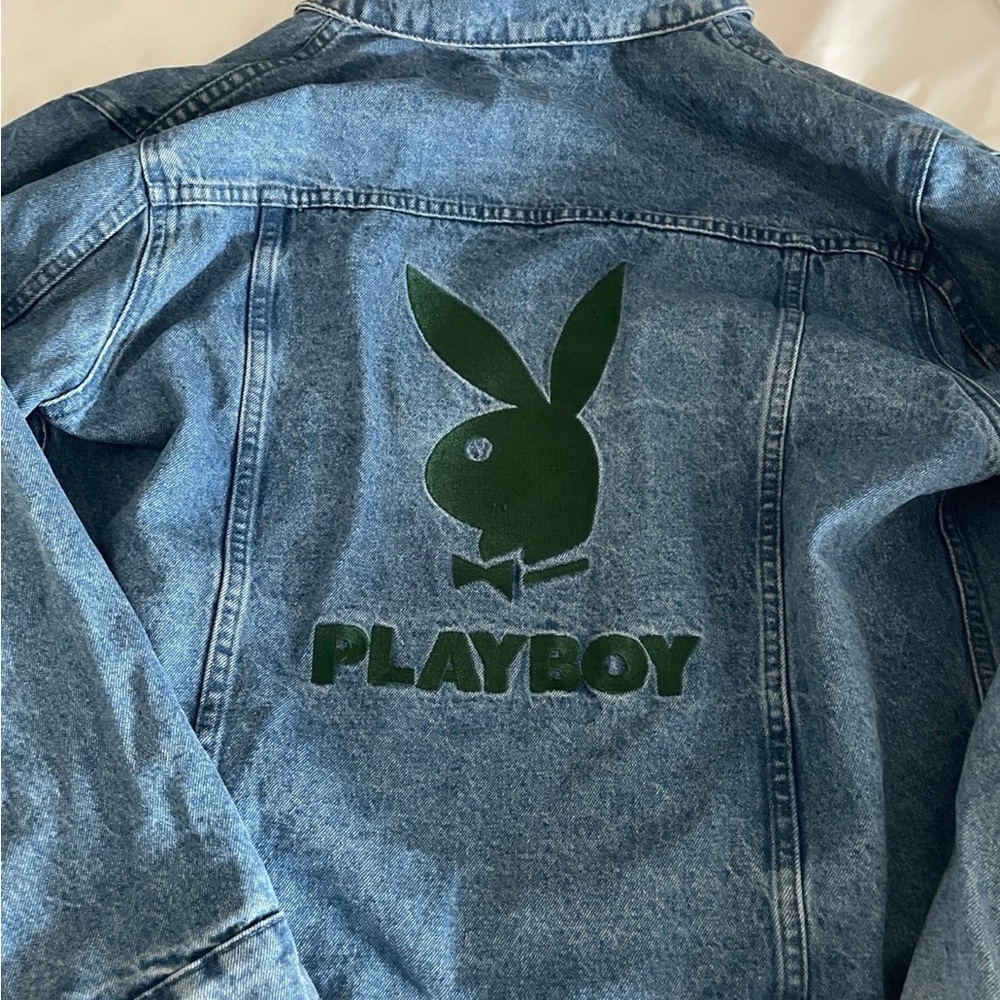 Playboy bunny pacsun denim jacket size L slightly oversized